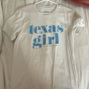 Cream Texas girl t shirt